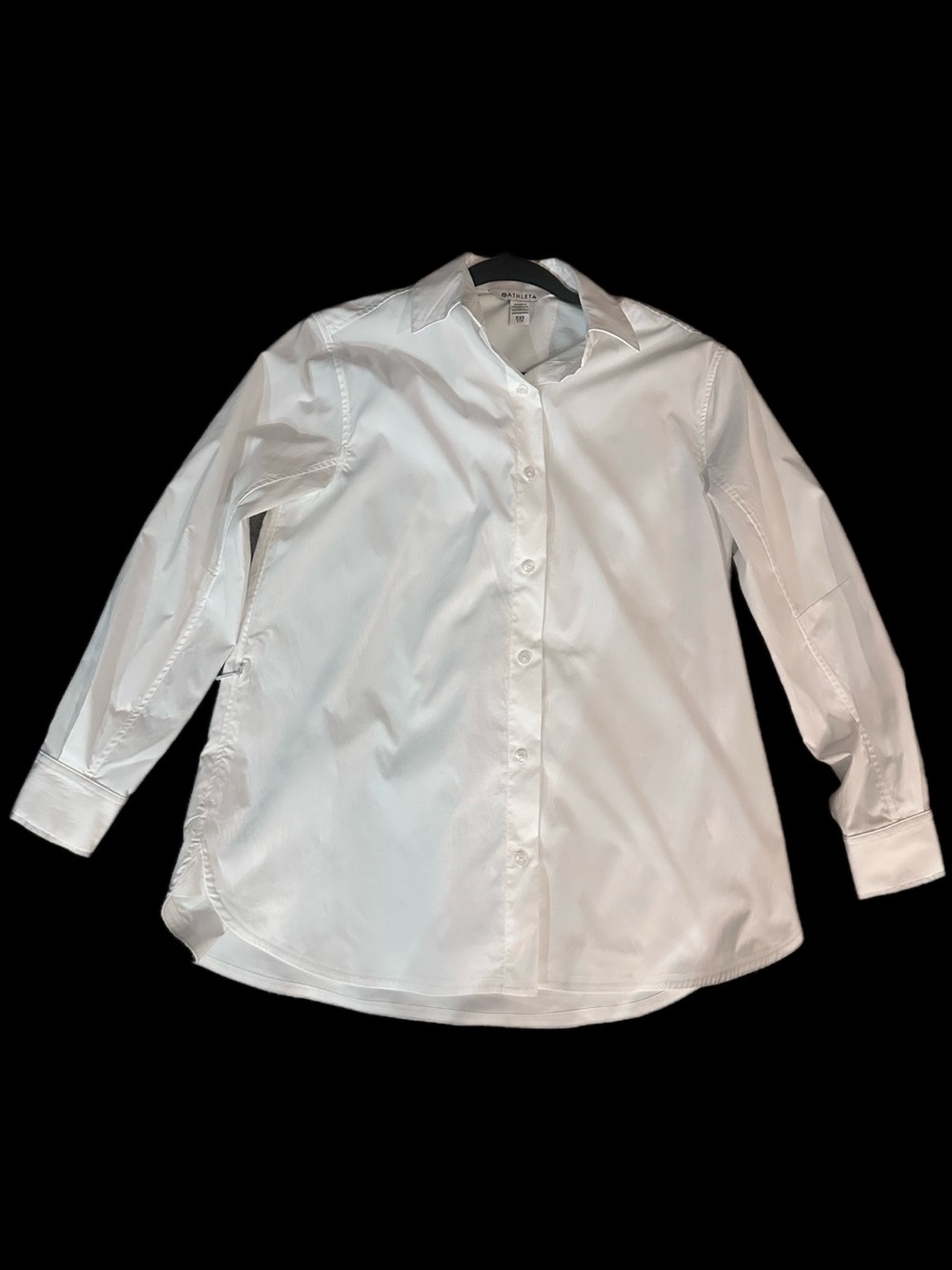 Athleta Men's White Button-Down Dress Shirt